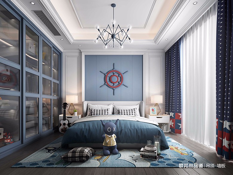 集成墻面兒童房效果圖