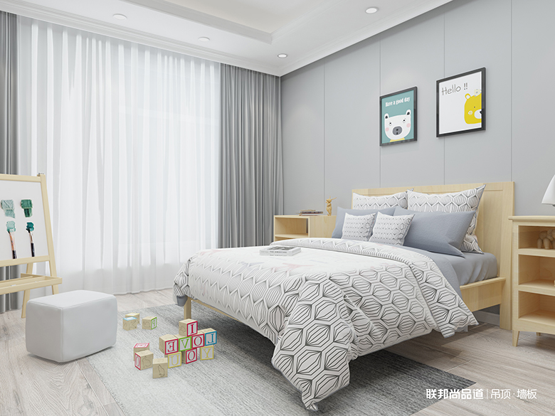 集成墻面兒童房效果圖