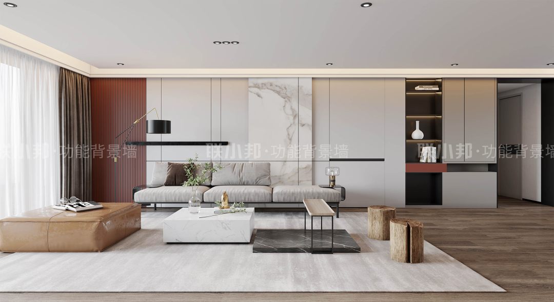 聯小邦水晶巖板背景墻