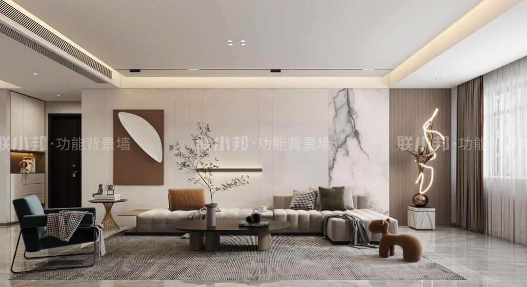 聯小邦水晶巖板背景墻