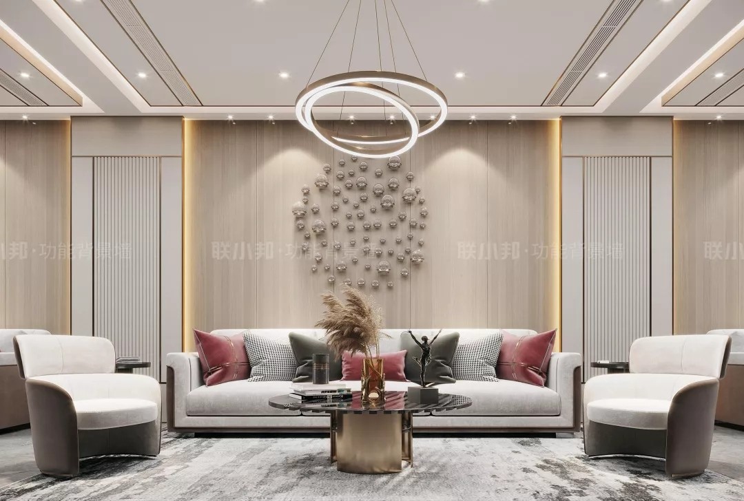 源木實心墻板 工裝效果圖